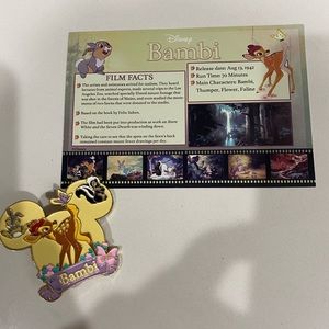 Magical Moments of Disney Bradford Exchange Disney Pin Bambi 1942 Pin With Card